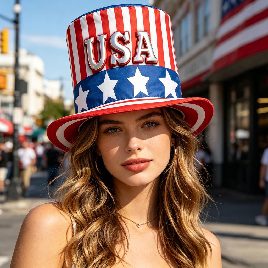 American Independence Day Hat – Festive Decoration Prop / Top Hat