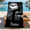Custom Name Batman Cityscape Stylish Digital Printing Beach Towel Quick‑Drying Absorbent Blanket for Beach Pool Gym Travel