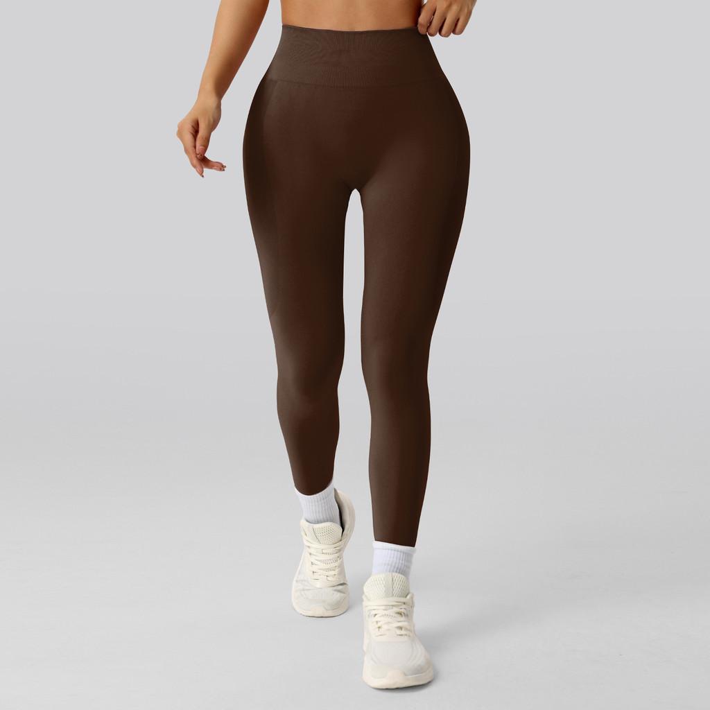 Seamless Peach Yoga Pants With Moisturewicking Fabric For Womens Fitness And Outdoor Running