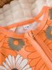 New Baby Girl Floral Print Zipper Romper - Spring/Autumn Trendy Style