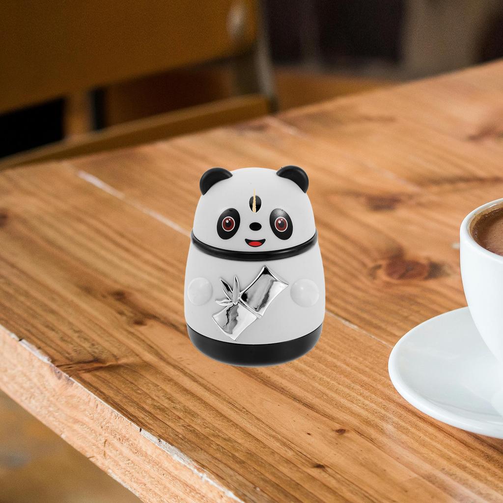 Novelty Panda Toothpick Dispenser Automatic Dispensing Mechanism Decorative Toothpick Holder for Table Kitchen Restaurant Home