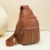 Women's Shoulder Bag PU Chest Bag Lightweight Travel Crossbody Bag