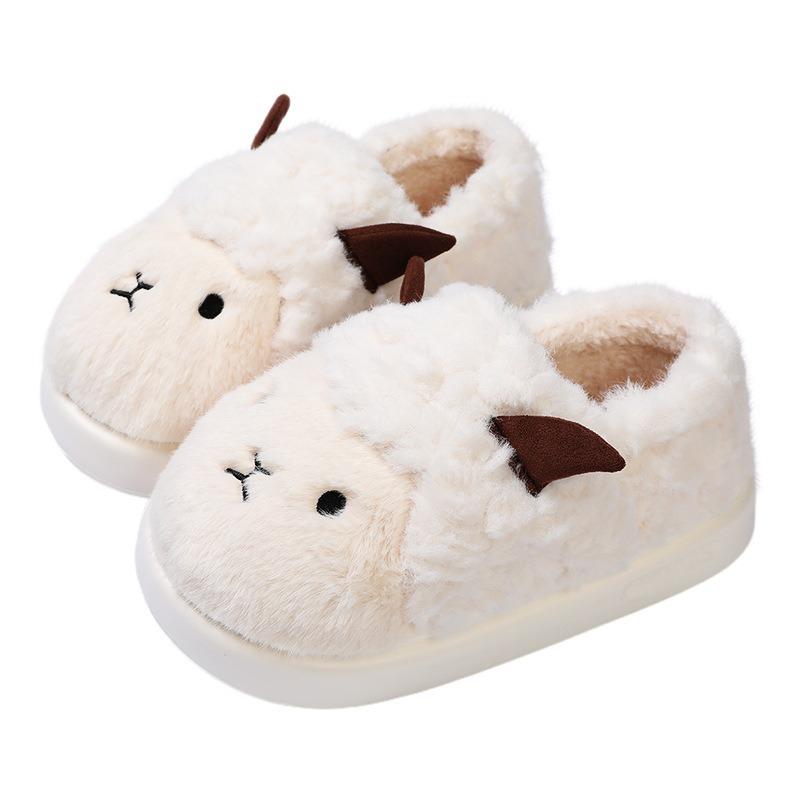 Bag heel cotton slippers women's winter cute lamb indoor home plush warm plush thick bottom bag head mop