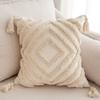 Simple Modern Tufted Tassel Pillow Sofa Living Room Lumbar Pillow Nap Pillow Bed Back Cushion Core-free Pillow Case