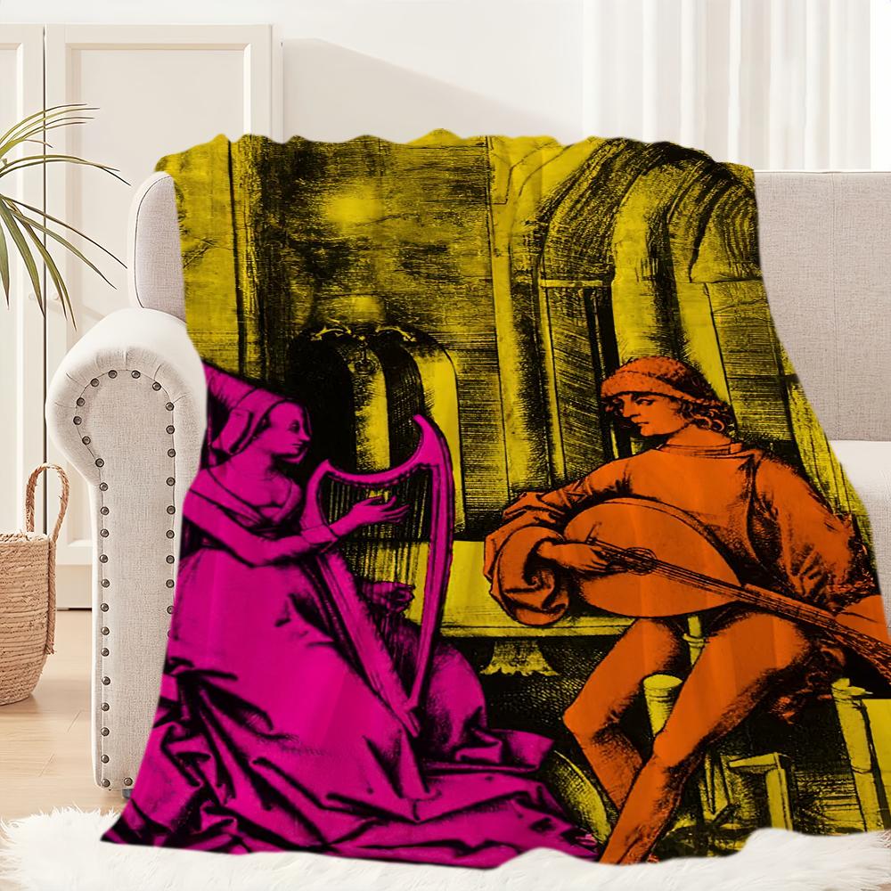 

Band TV Girl Grapes Upon The Vine Blanket Plush Nap Sofa rug for Living Room Warm Office Bedroom Birthday Home Travel Kid Gifts 75x90cm
