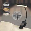 LED Clip on Book Light USB Rechargeable Night for Bedside Desktop Dorm Black