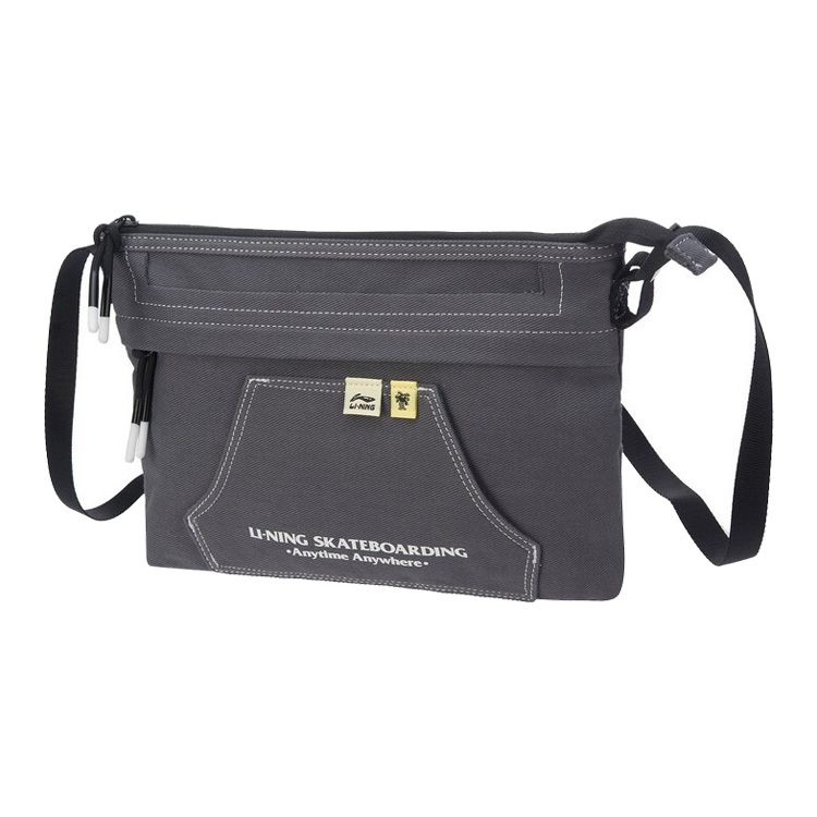 

Li Ning X Steven Harrington Collaboration Zipper Closure Fabric Shoulder Bag Men Shoulder Bag Dark-Gray ABDR608-1 Dark Gray