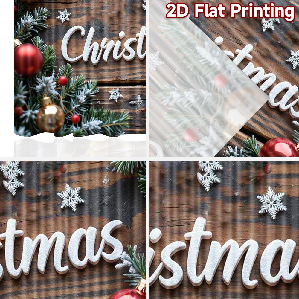 2 peças impressão plana 2D Feliz Natal Cortinas Populares Milagre de Inverno de Natal Tecido Sem Eletricidade Feriado Festivo para