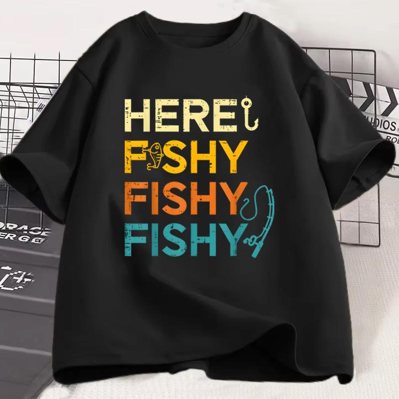 Fun Cat Graphic Tshirts Humor Short Sleeve Tee Shirt for Unisex Unisex Vintage Fishing New Crew Neck Tshirts Funny Kitten Tshirt