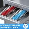 12PCS Magnetic Modular Wrench Organizers for Tool Drawers - Customizable Magnet Tool Storage Holder for Tool Box Organization