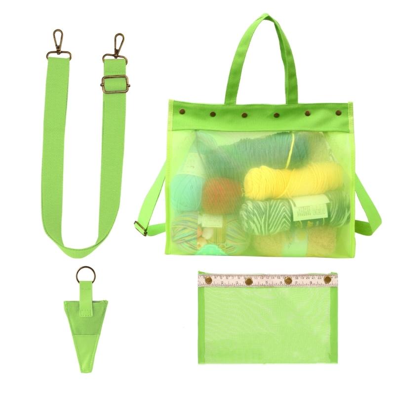 Yarn Storage Storage Bag Knitting Crafts Mesh Bag DIY Crochet Yarn Bag Wool Storage Case Knitting Wool Yarn Storage Bag зелёный 1790₽