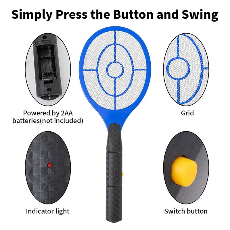 Rechargeable Electric Mosquito Swatter Killer Racket Portable Durable Home Use