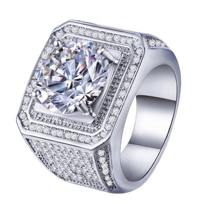 European And American Fashion And Domineering Micro -Diamond Men 'S Rings 