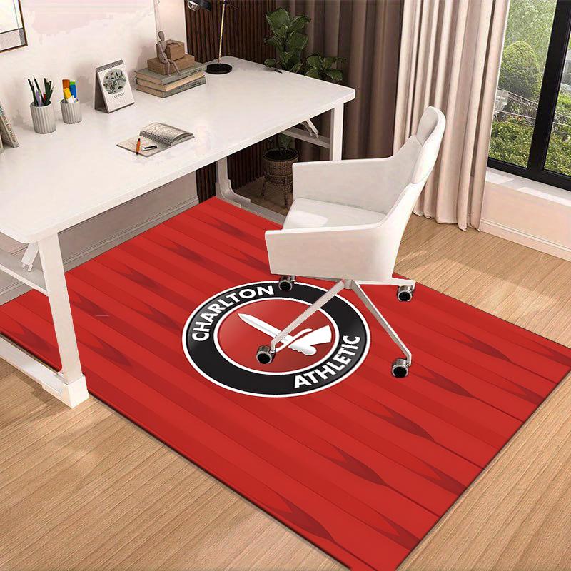 1PC Football Charlton-Athletic Crest Rug Game Carpet, Floor Mat for Bedroom Living Room Entryway Rug, Home Decor Idea Gift for Christmas birthday