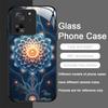 Artistic Lotus Flower Pattern Tempered Glass Phone Case for Motorola Moto G85 G84 G75 G55 G24 Edge 50 Fusion 40 Neo 30 Pro Cover