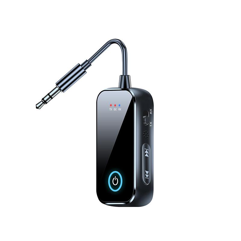 Bluetooth 6.0 Aux Audio Transmitter Receiver 2 In 1 Wireless Adapter 3.5Mm With Mic Hifi Stereo Music For Car Tv Pc Airplane