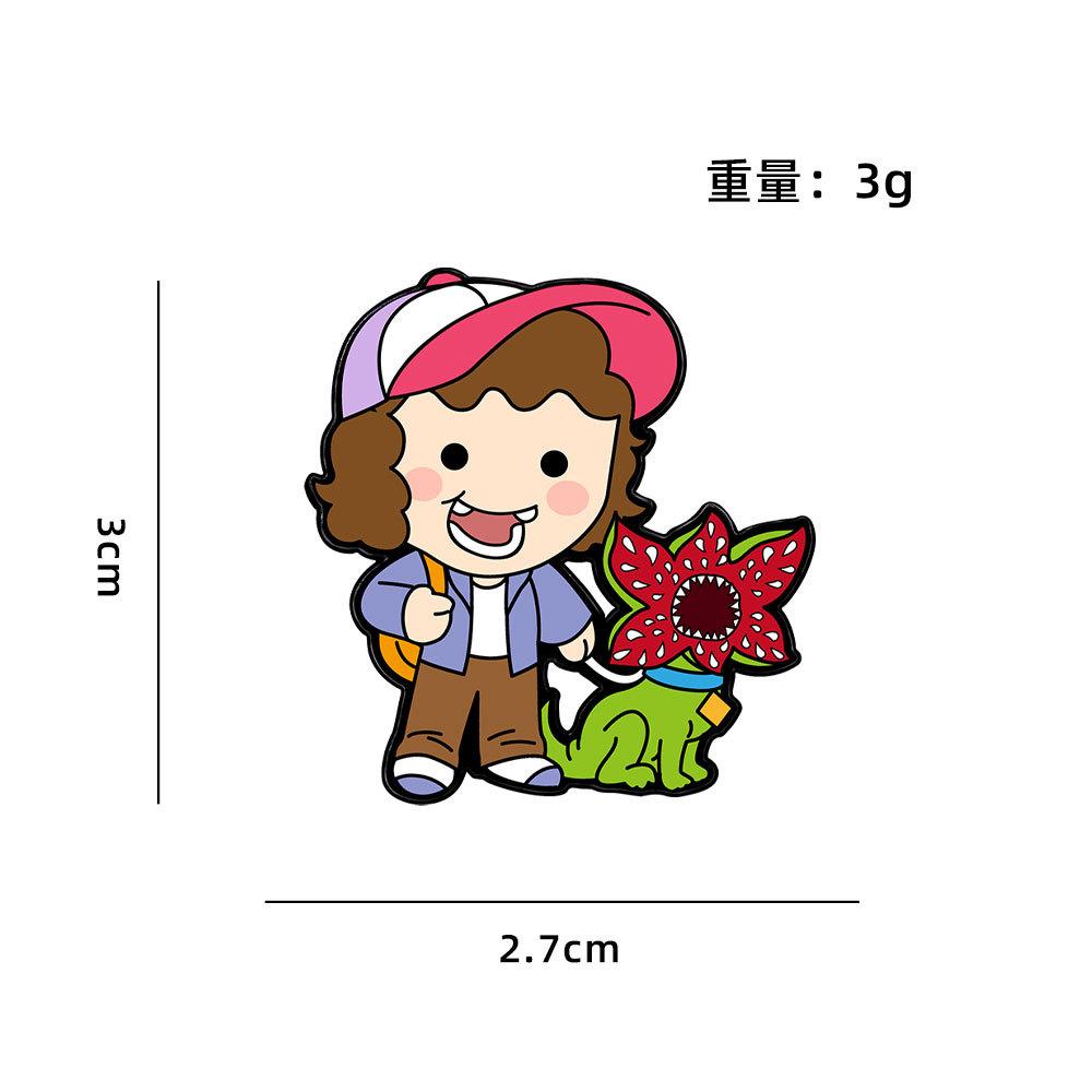 Мультяшная Аниме Странные Дела Металлическая Значок Креативный Кино и Телевизионные Персонажи Странные Дела Милый Брошь