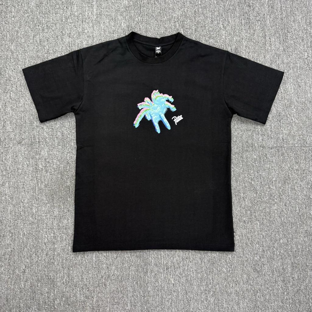 Amerikanische grenzüberschreitende trendige Marke PATTA Designgefühl Buchstabendruck Kurzarm-T-Shirt Herren- und Damen-Trendmarke Vielseitiges lockeres Oberteil