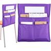 CRASPIRE Chair Buddy Storage Pocket 19x16.5inch Chair Back Organizer Chart Purple with Name Tag Label Slot Students Seat Chairback Multiple Pockets