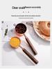 Belly Cup Rose Gold & Walnut Wood Measuring Spoon and Acacia Cup Set