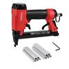 WORKPRO Air Nailer with 1000 Staples, Safety Lock To Prevent Misfires, Standard Pressure, Lightweight, Compact, 360° Exhaust Adjustment, C-Shaped Repl