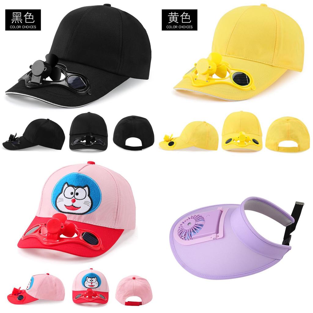 Chapeau Ventilateur Solaire Pour Hommes Femmes Avec Visière Et Casquette d'Été Protection Solaire
