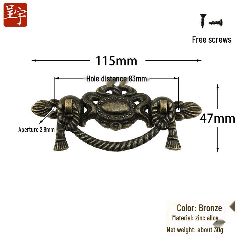 European Style Zinc Alloy Retro Drawer Pulls and Cabinet Handles