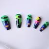 Manicura más vendida Europea y Americana Halloween bruja de ensueño gato negro murciélago calabaza larga ballet armadura