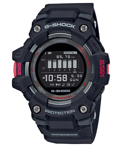 CASIO Watch with Mobile Waterproof G-SHOCK GBD-100-1 G-SQUAD Men's Bluetooth, Link, Black, Digital,