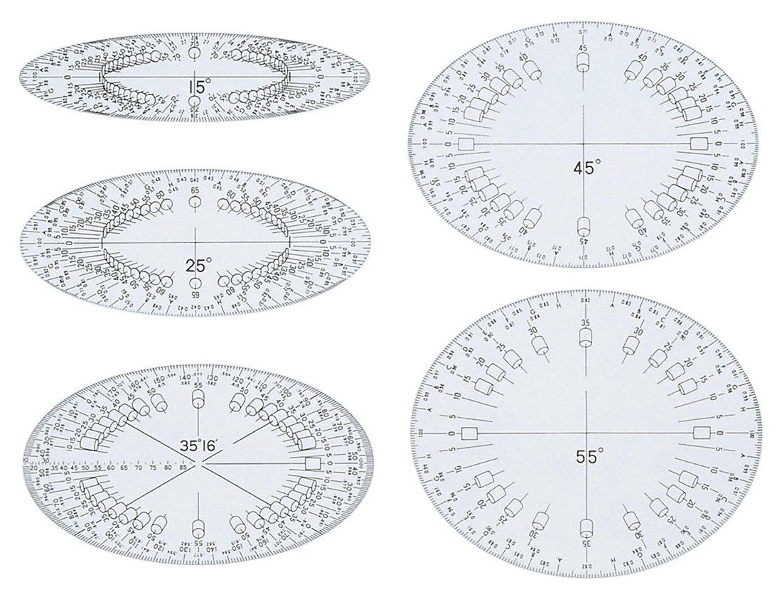 

Drapas 3D Protractor, Set of 5, Long Shaft Diameter 120mm, 16526