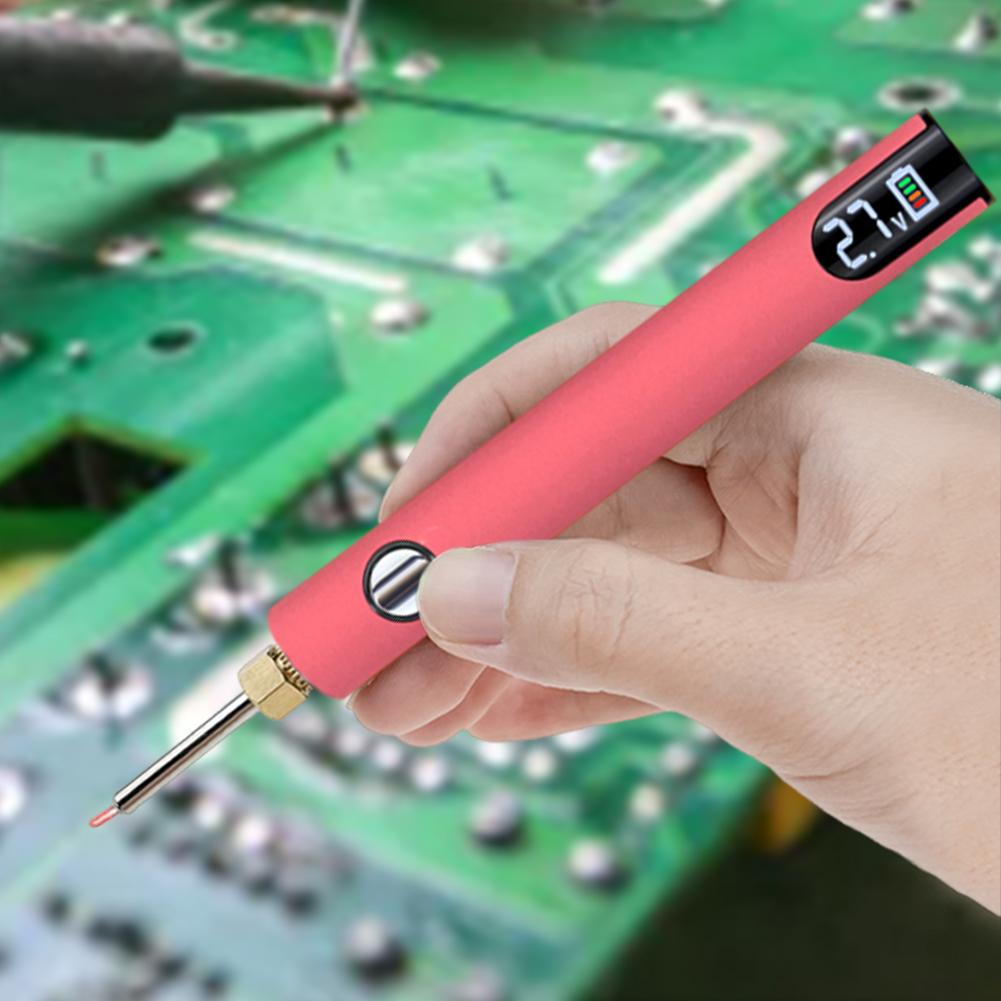 2PCS 510 Thread Battery Cart Pen Adjustable Voltage Electric Soldering Iron with USB Charger Cable Solder Repair Tools