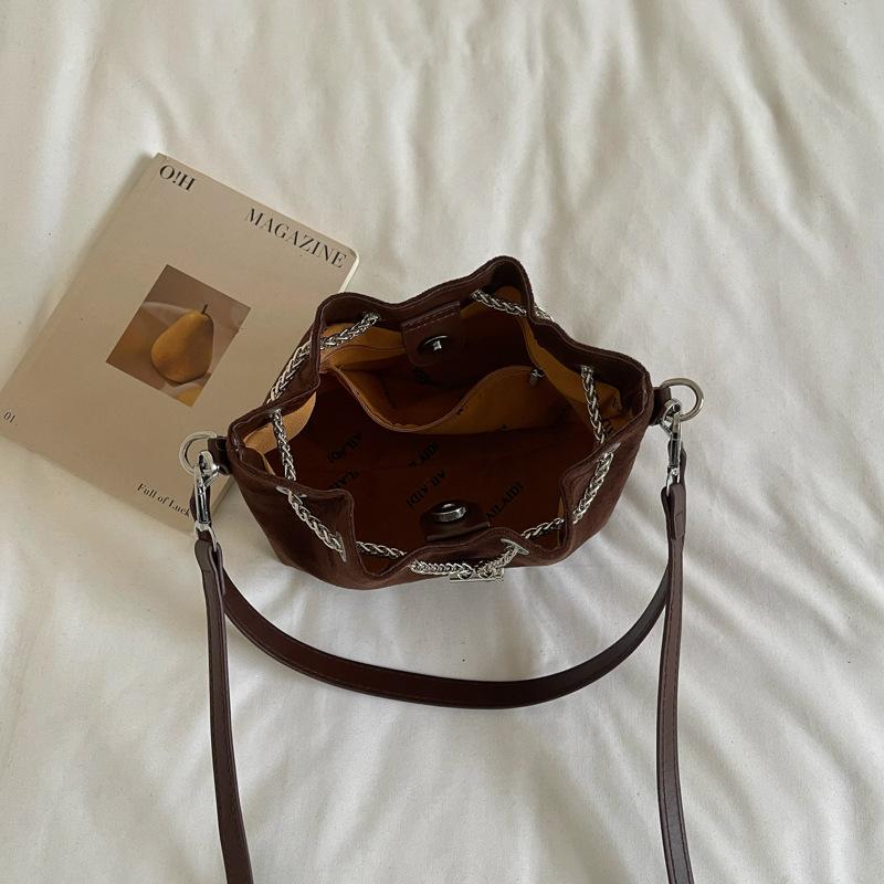 Bolso Cubo con Cuerda, Bolso de Hombro Cruzado Individual para Viajero