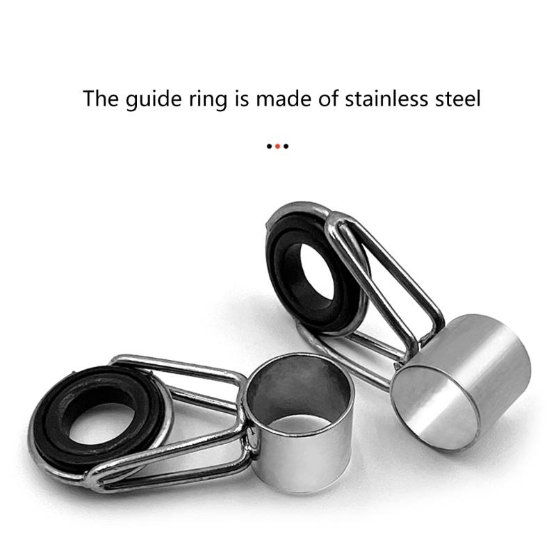 45Pcs Fishing Rod Repair Kits Fishing Eyes Rings Rafts Line Fishing Rod Side Line Guide Rings Fishing Accessories