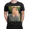 Men's T-Shirt Dexter Morgan Flipping Off Novelty Cotton Tees Short Sleeve  T Shirts Crew Neck Tops Plus Size