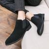Fashion Mens Slip On Low Top Shoes Handmade Men's Basic Boots Male Comfortable Chelsea Shoe 2025 New Men's Walking Boots Stylish Flats