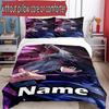 3pcs Duvet Cover Set (1*Duvet Cover + 2*Pillowcase, Without Core), Custom Name Jujutsu Kaisen Pattern Bedding Set, Home Bedroom Decor Gift