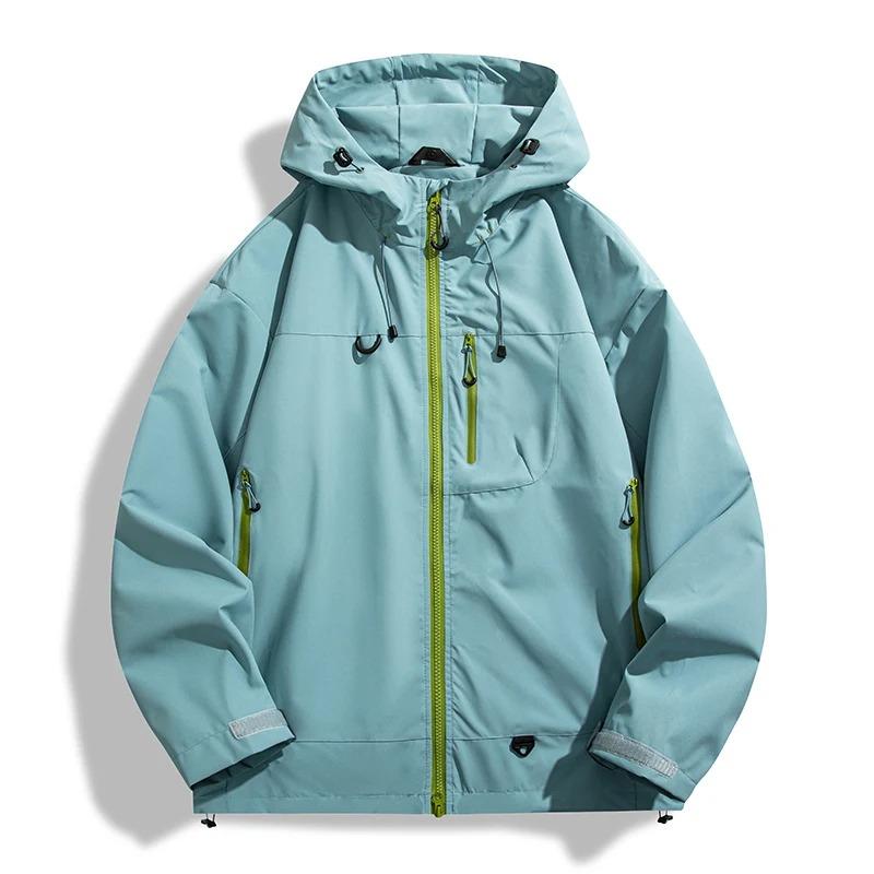 Unisex Wasserdichte Windjacke Outdoor Sport Winddicht Einlagige Jacke Herren Damen Wandern Klettern Trekking Regenmantel