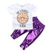 Spring & Summer INS Style Baby & Kids Short Sleeve Printed T-Shirt and Pants Set