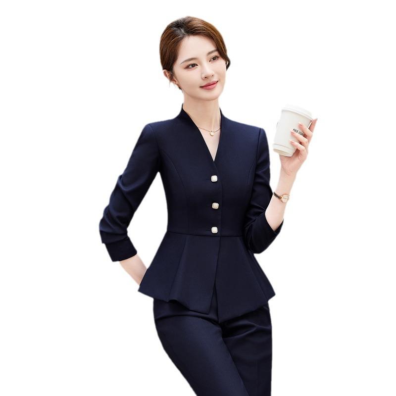 Elegant Skirt Suit for Professional Women - Perfect for Autumn & Spring Administrative Workwear