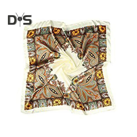 

Головной платок, искусственный шелк, повязка на голову, шейный платок, яркий цвет, этнические принты, квадратная форма, повседневный платок для работы на открытом воздухе D