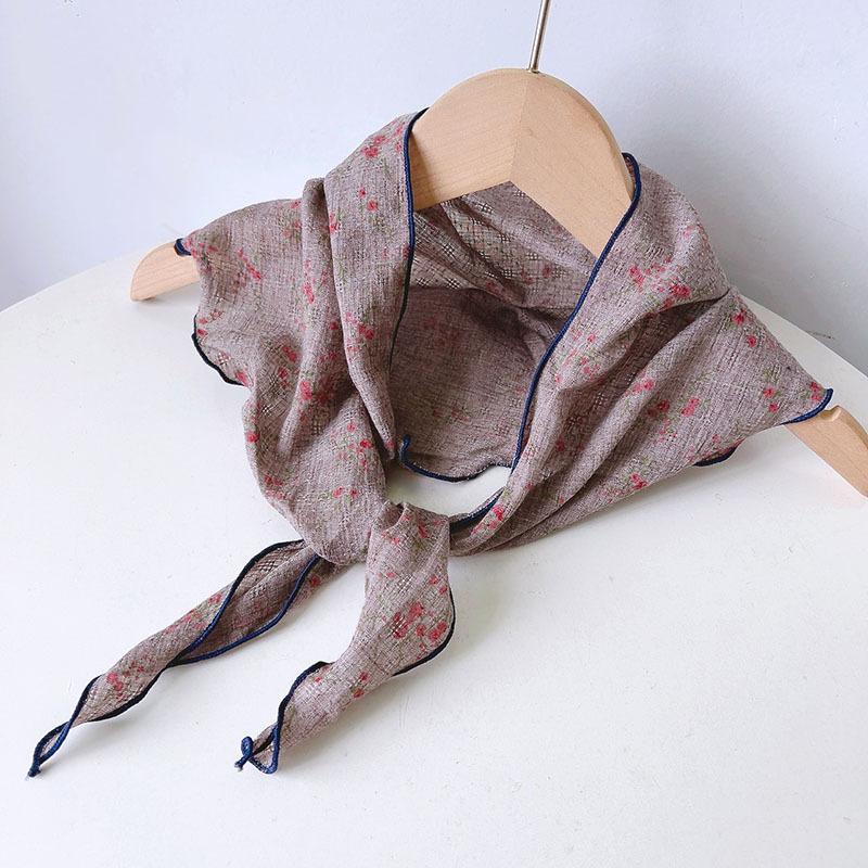 Summer New Triangle Soft Neck Protection Scarf Children's Cute Small Scarf Parent-child Small Scarves