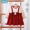 Youqi Baby Girls' Red Festive Princess Dress