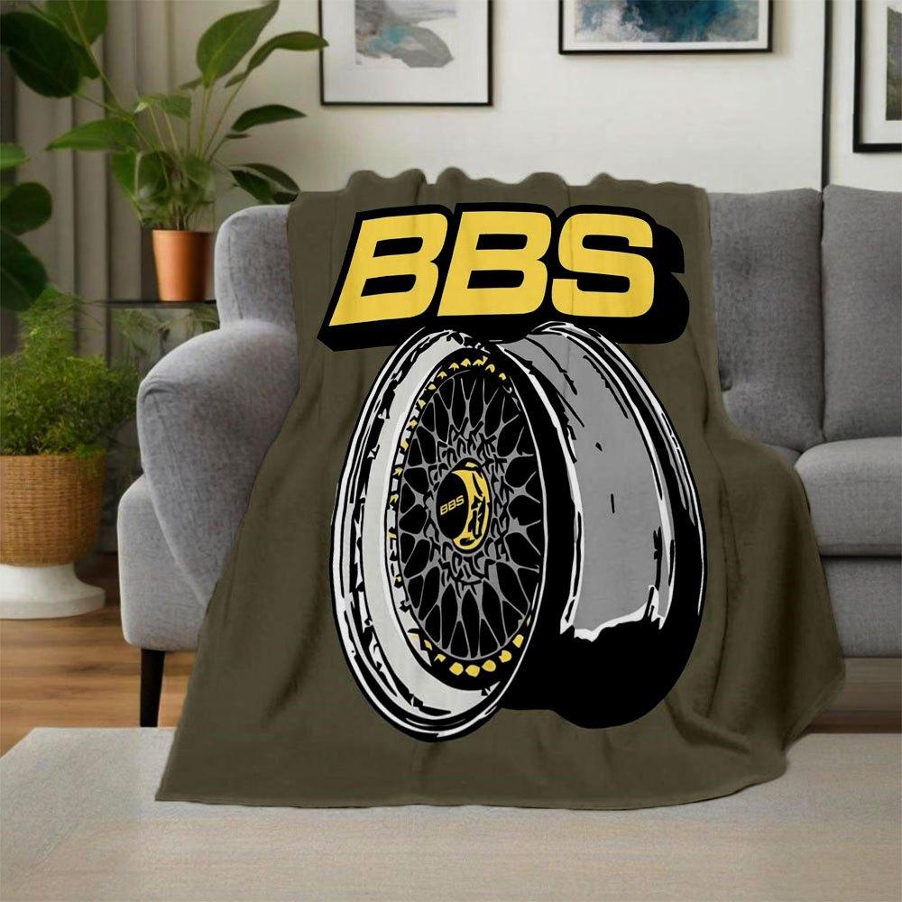 BBS Wheel Poster - Automotive Decor for Car EnthusiastsBlanket Flannel Throw Blanket for Sofa, Bed, Travel, Camping, Office, Couch, Chair, A