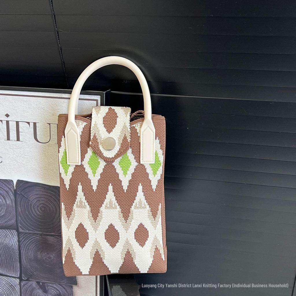 Xinjiang Adeles Ethnic Bohemian Knit Crossbody Coin Purse