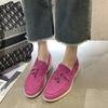 Women Flat Shoes 2025 Summer Suede Slip on Luxury Women's Casual Shoe Retro Light Ladies Walking Fashion Female Loafers Sneakers