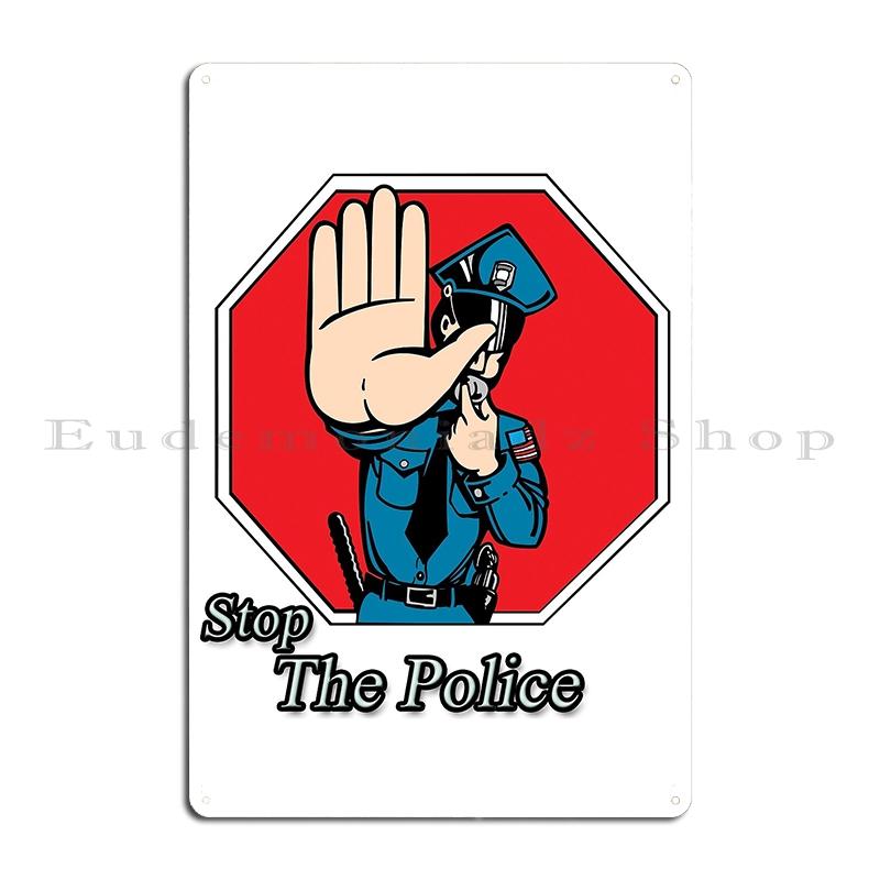 It's Time To Stop The Police Acab Poster Metal Plaque Club Party Living Room Painting No Justice No Peace Tin Sign Poster