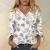 Long Sleeve Shirts for Women V Neck Floral Print Womens Long Sleeve Tops Casual Loose Long Sleeve T Shirt Women Stylish Long Sleeve Tops for Women