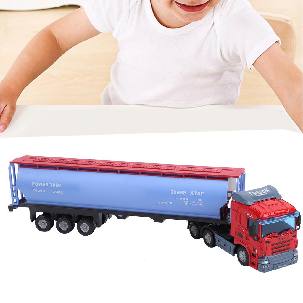 1:43 Engineering Tank Container Truck Model Toy PullBack Highly Simulation Children Vehicle Toy(Red
