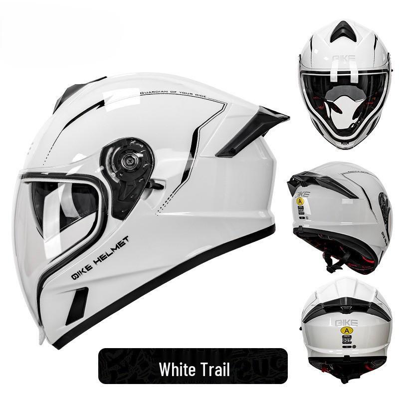 Cross-Border Motorcycle Helmet with Spoiler, Double Visors, Ghost Face Design, Unisex, Full Face, 3C/DOT Certified, All Seasons