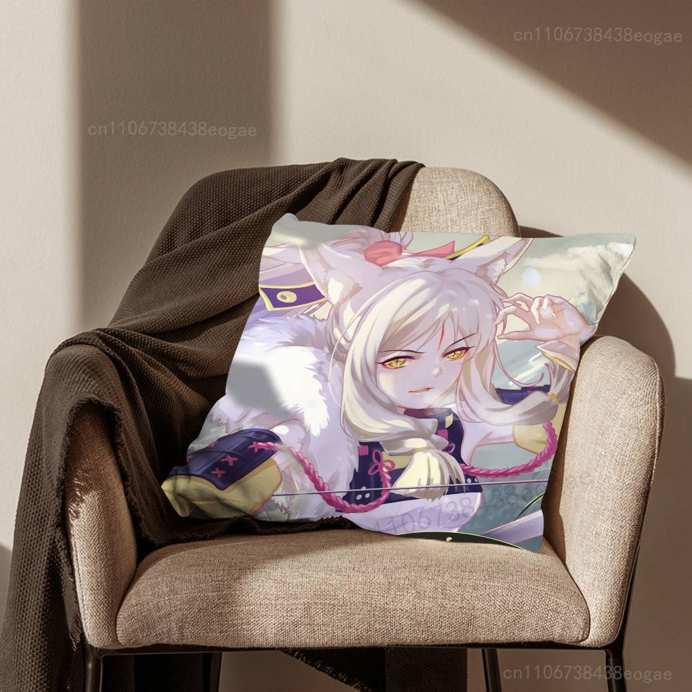 Game O-Onmyoji S-Shikigami  Throw Pillow Case Living Room Sofa Cushion Cover For Home Bedroom Decoration And Protector